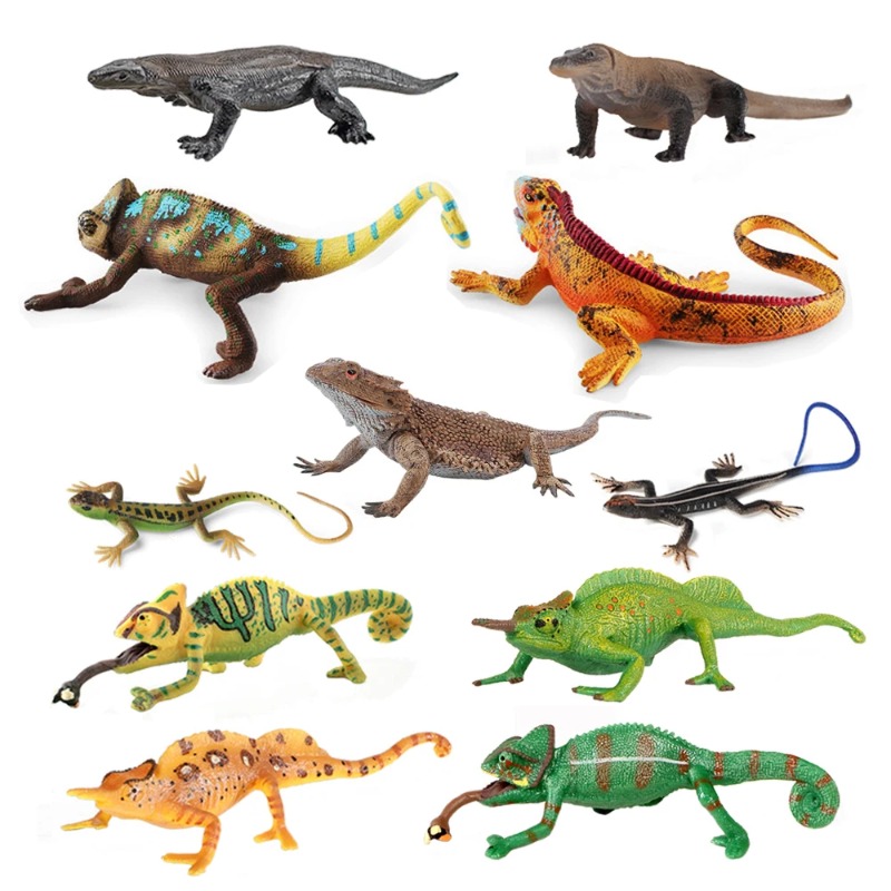 Kids Toys Reviews - Iguana Lizard Figures Chameleon Toy Reptile
