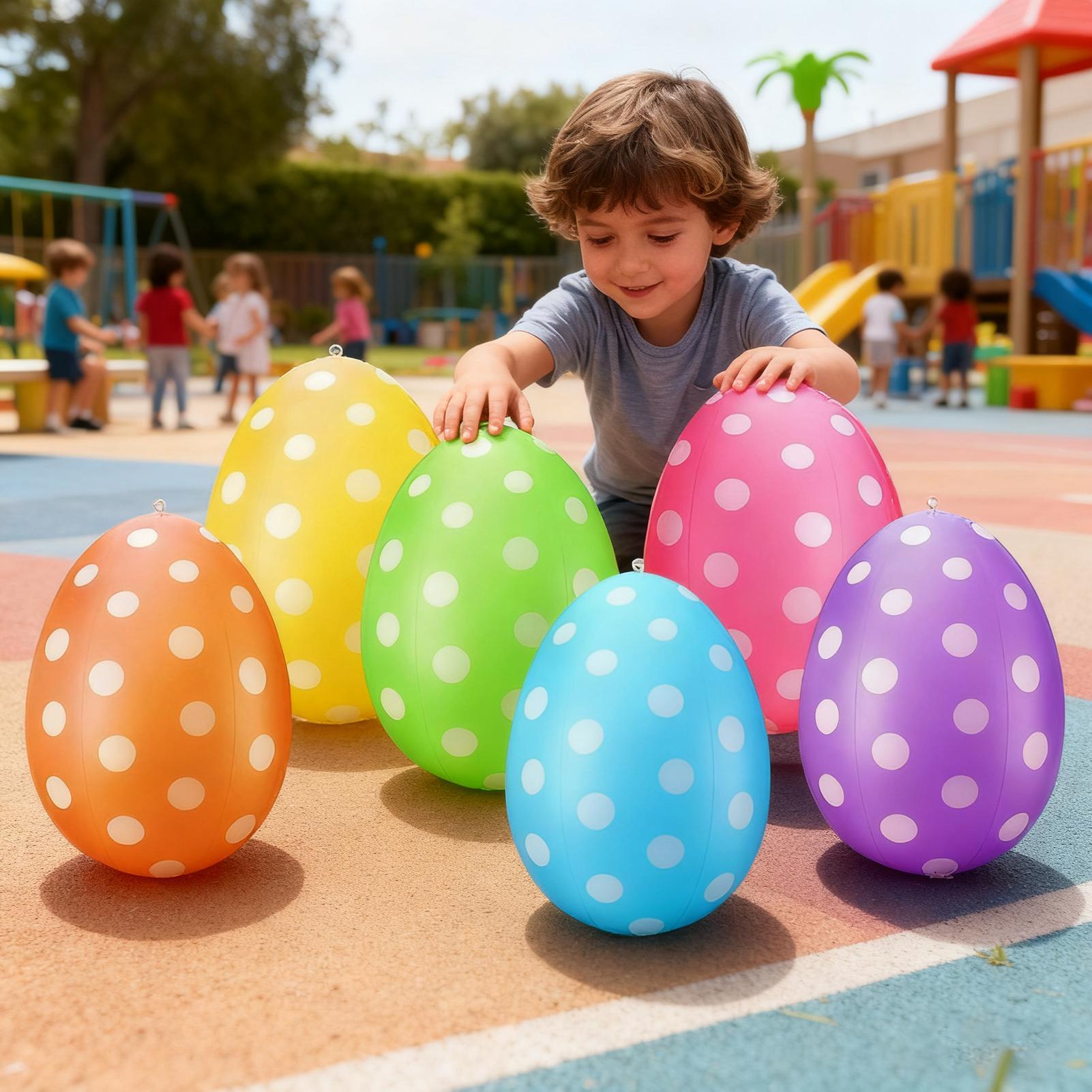 Inflatable Easter Eggs 6Pcs/se - Kids Yard Toys 评论和价格
