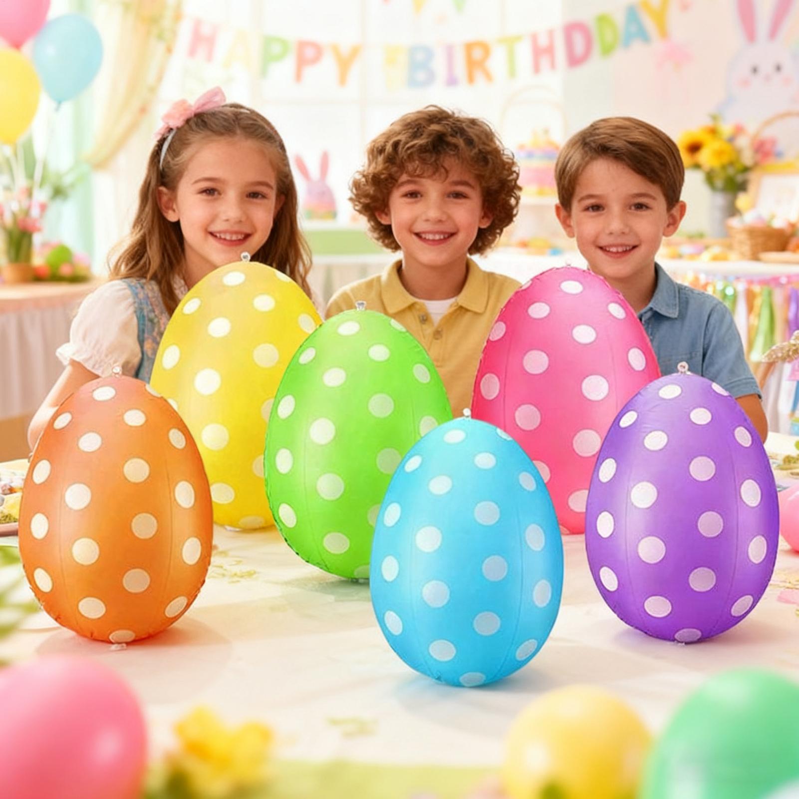 Inflatable Easter Eggs 6Pcs/se - Kids Yard Toys 评论和价格