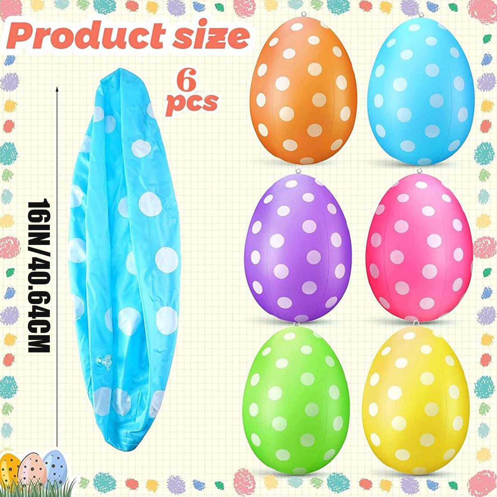 Inflatable Easter Eggs 6Pcs/se - Kids Yard Toys 评论和价格