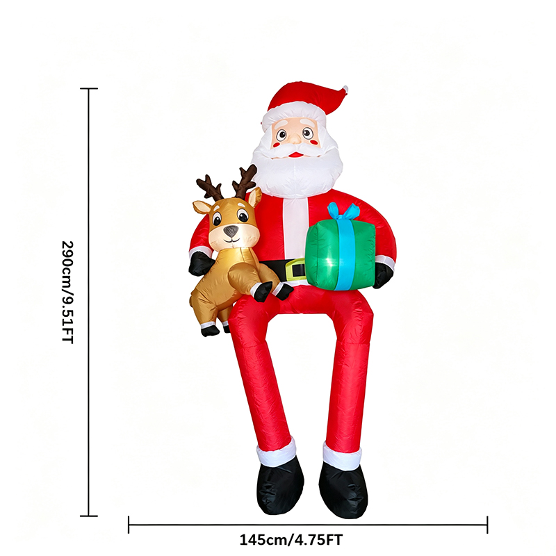 9.5ft Sitting Santa Claus Xmas - Kids Toys Xmas 评论和价格