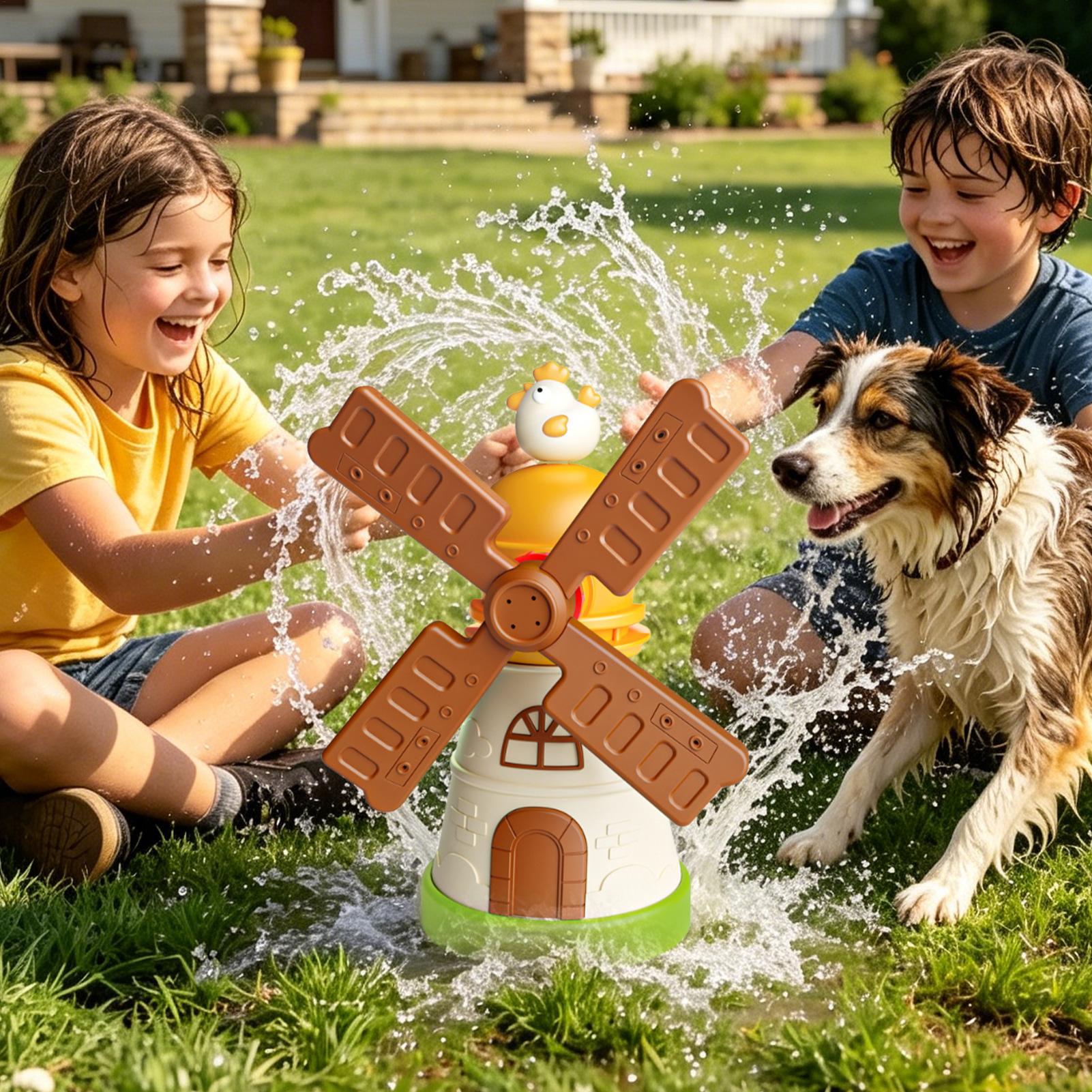 Kids Windmill Sprinkler Rotati - Kids Yard Toys 评论和价格
