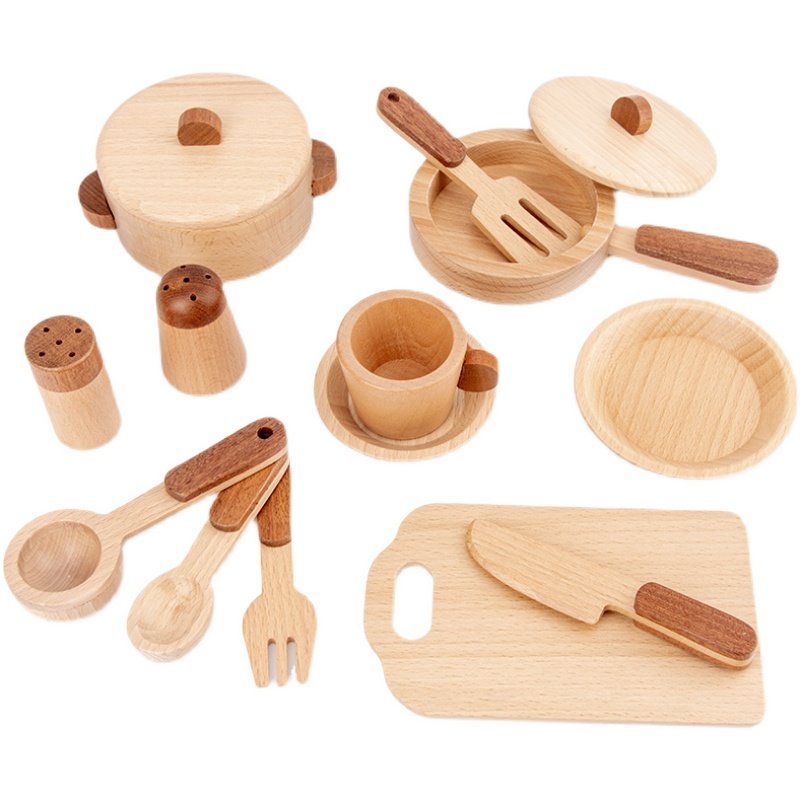 Maoduo Toys Beech Wooden Kids  - Kids Toys Kitchen Set 评论和价格