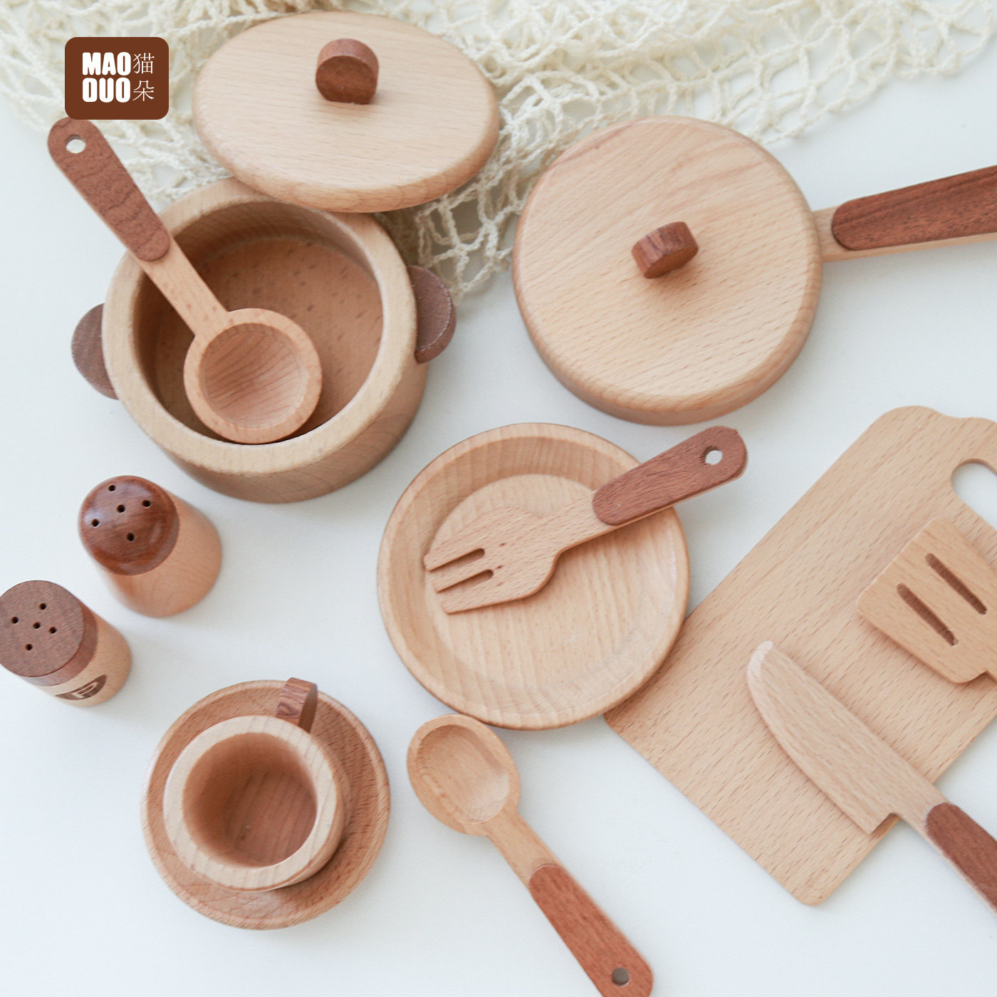 Maoduo Toys Beech Wooden Kids  - Kids Toys Kitchen Set 评论和价格