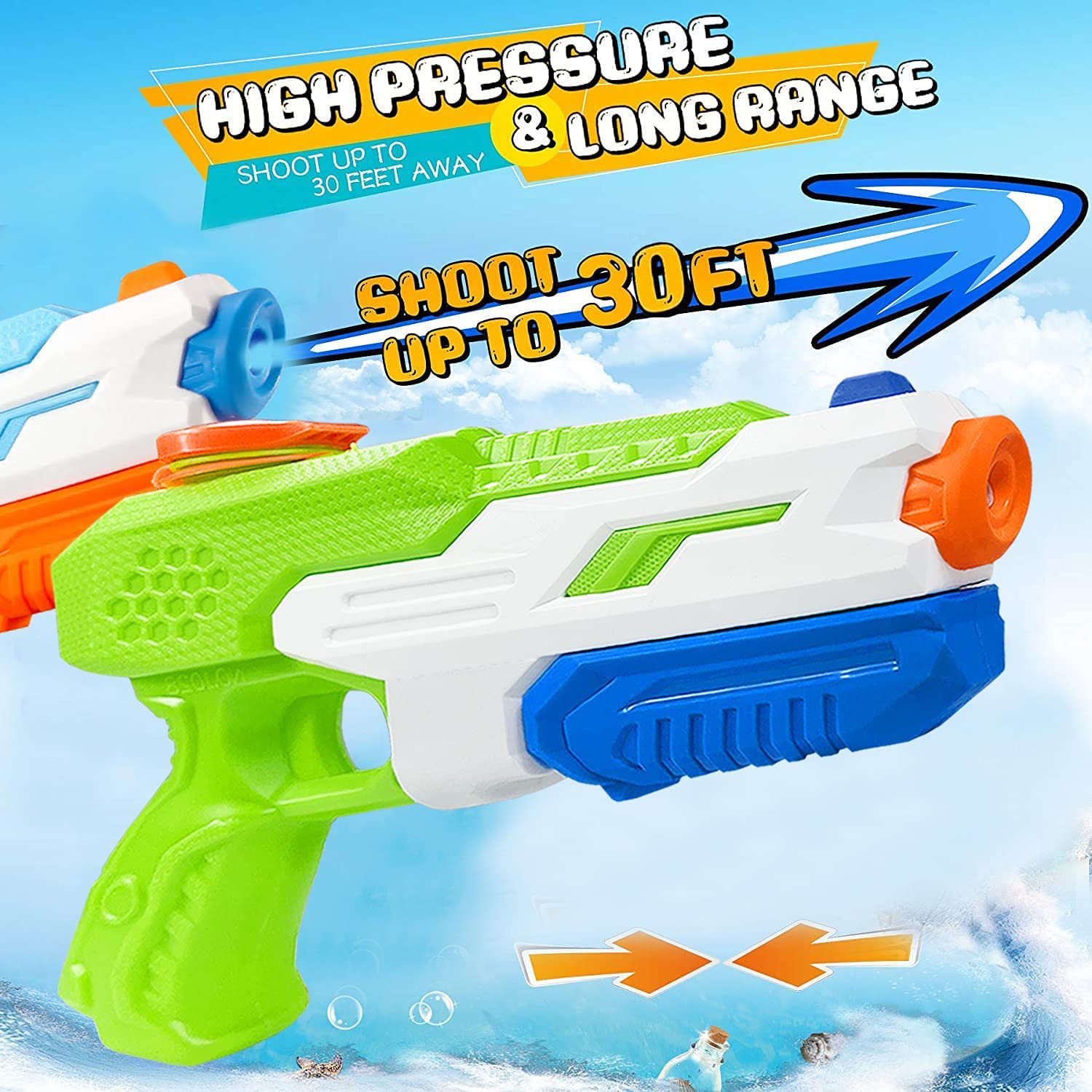 600CC Water Guns Summer Soaker - Kids Yard Toys 评论和价格