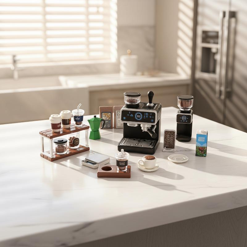 1:12 Dollhouse Miniature Coffe - Kids Toys Kitchen Set 评论和价格