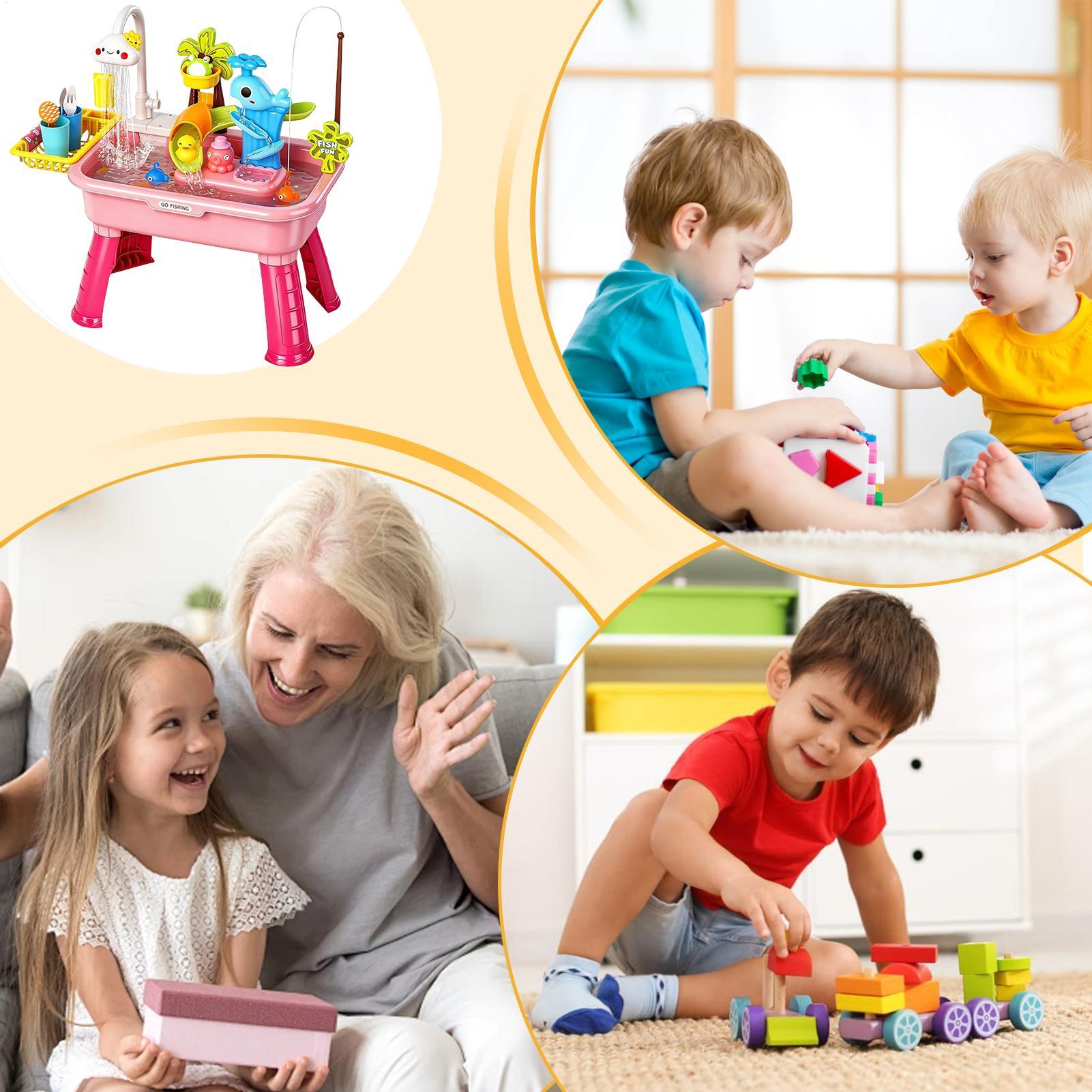 Kids Electric Play Sink with R - Kids Toys Kitchen Set 评论和价格