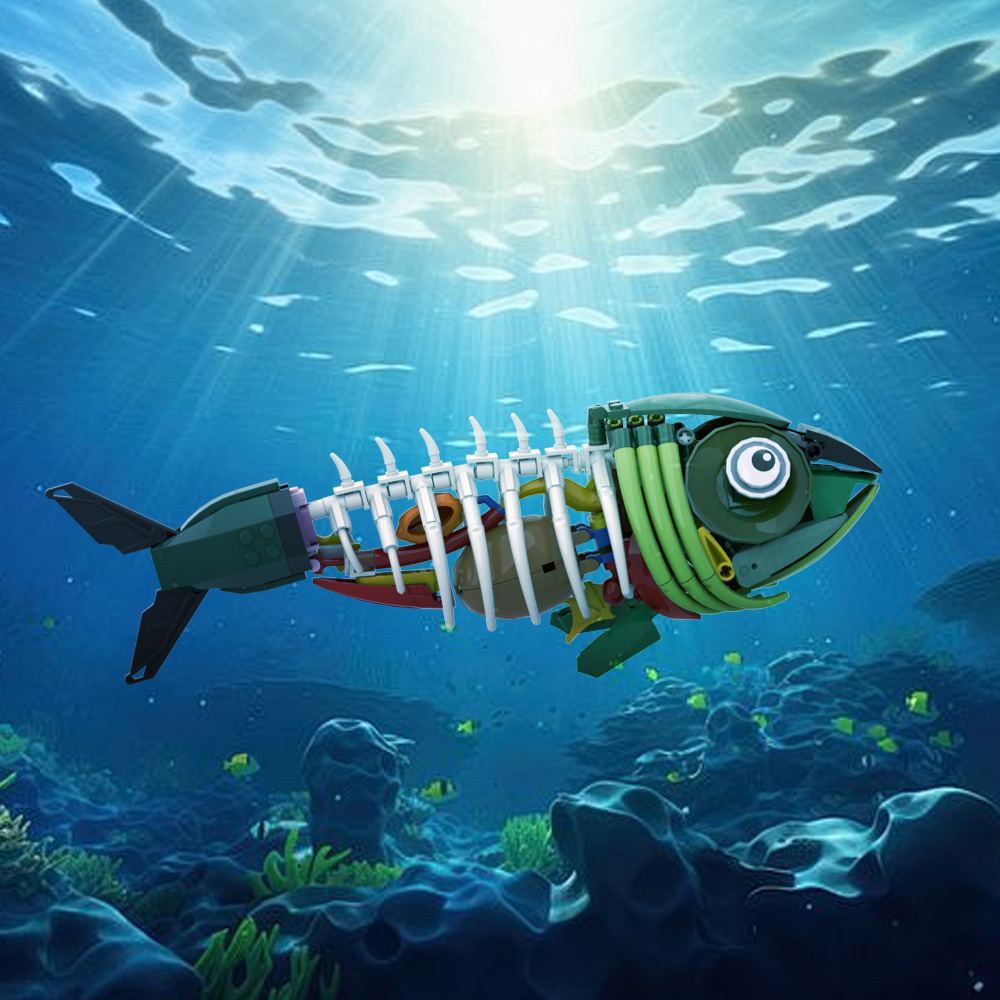 MOC Zombie Fish Model Building - Kids Zombie Toys 评论和价格