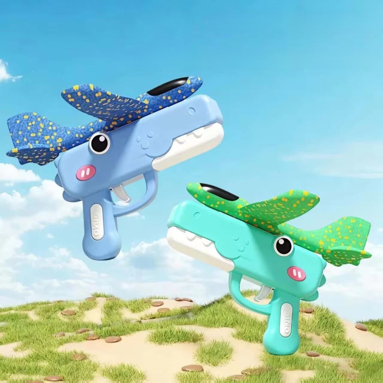 Dinosaur Foam Airplane Launche - Catapult Launcher Toy 评论和价格