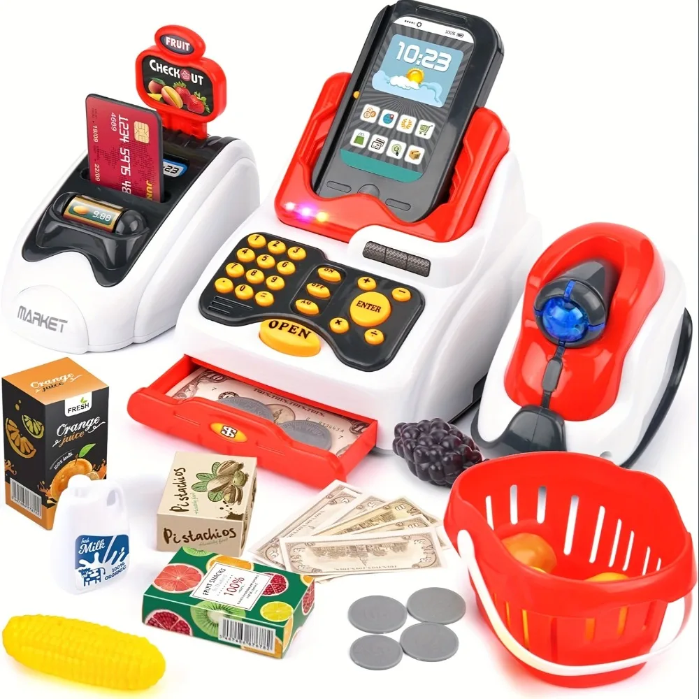 33PCS Toy Cash Register for Ki - Toy Cash Register 评论和价格